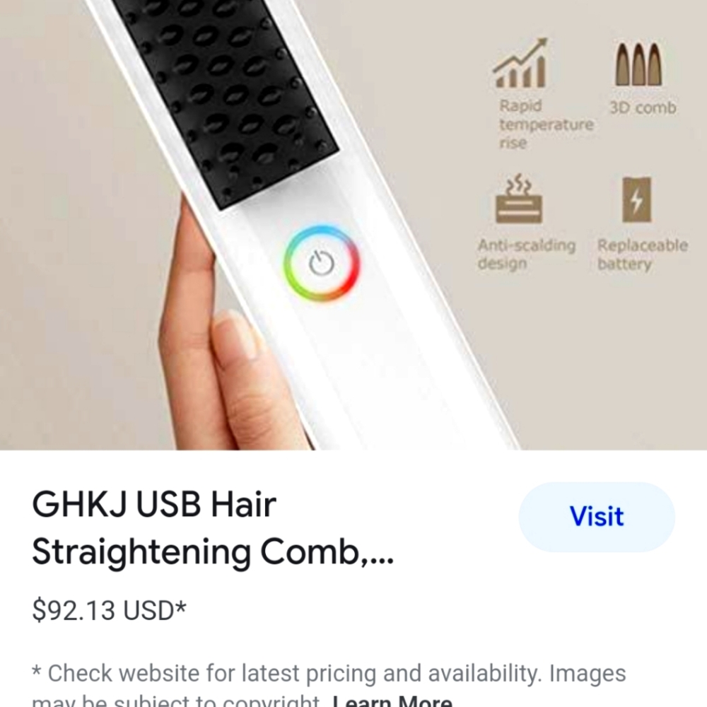 Weeloloe portable cordless hair straightener